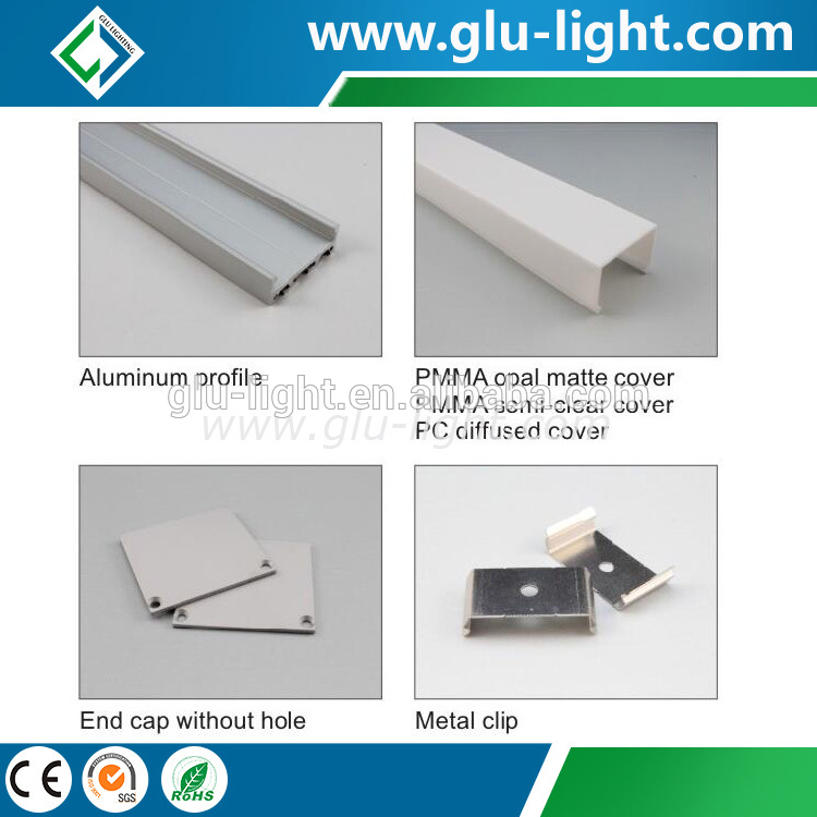 Recessed Aluminium LED profile, pendant led channel led bar light