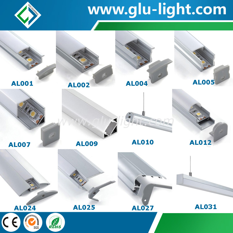 Recessed Aluminium LED profile, pendant led channel led bar light