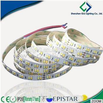 DC24V Fila única 12 mm 120 Leds/m 5630 Cinta LED flexible ajustable CCT de doble color